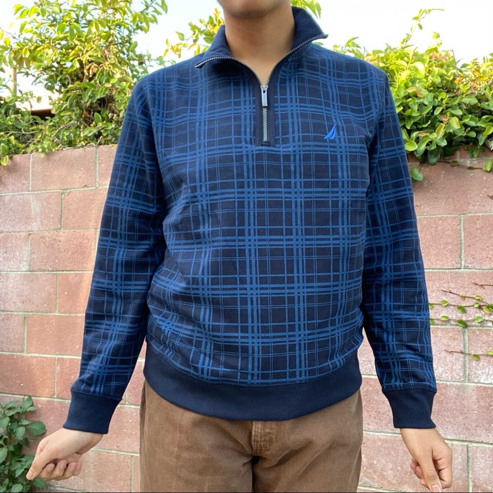 nautica quarter-zip fleece pullover